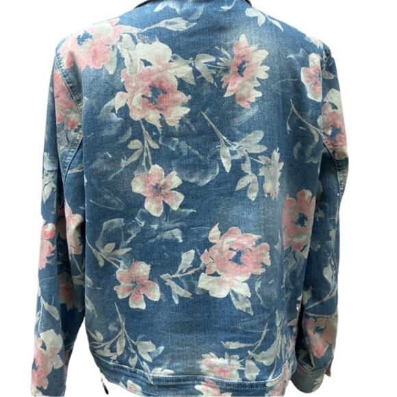 ALFRED DUNNER Shenandoah Valley Long Sleeve I Denim Floral Jacket PM - Picture 5 of 15